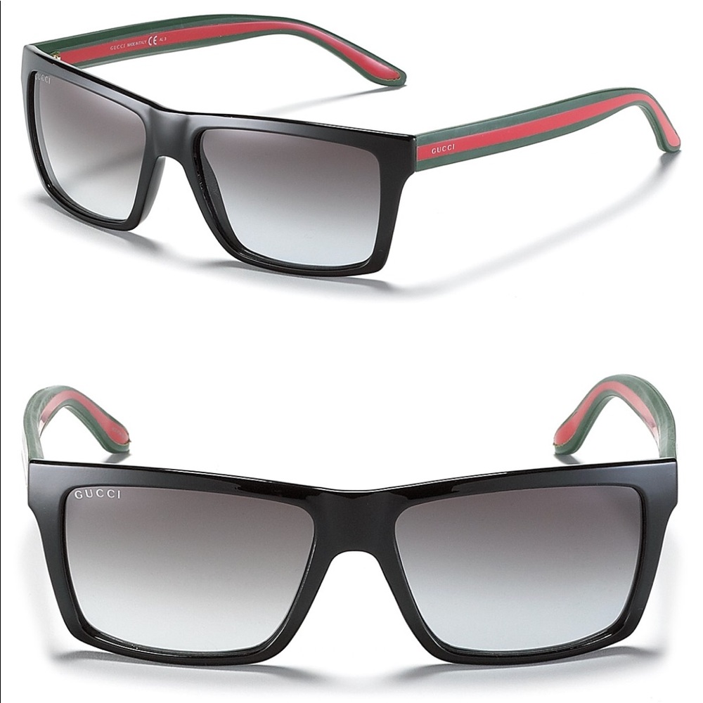 Men’s Gucci rectangular wayfarer sunglasses.